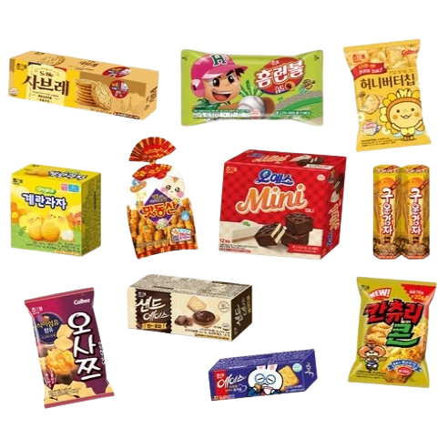 Haitai Korean Snack Box Gift Set (11 Variety Pack) Honey Butter Chip & More from Korea