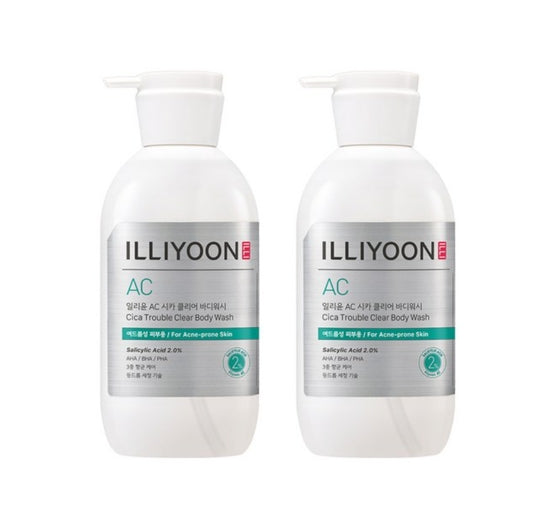 2 x ILLIYOON Cica Acne Clear Duschgel 400 ml aus Korea