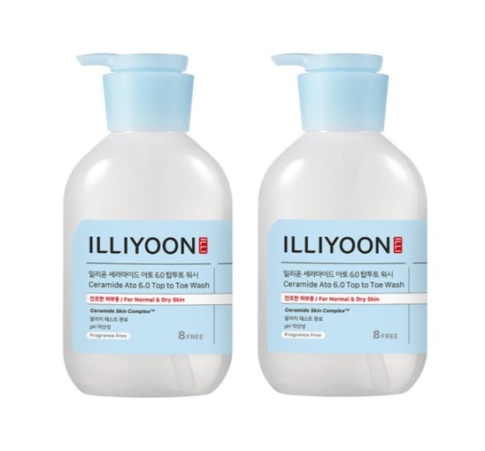 2 x ILLIYOON Ceramide Ato 6.0 Top To Toe Wash 500 ml aus Korea