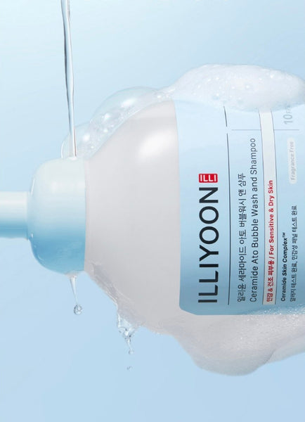 2 x ILLIYOON Ceramide Ato Bubble Wash and Shampoo 400ml from Korea