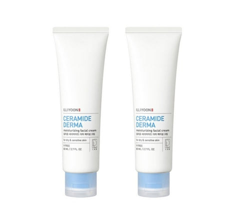 2 x ILLIYOON Ceramide Derma Facial Cream 80ml from Korea
