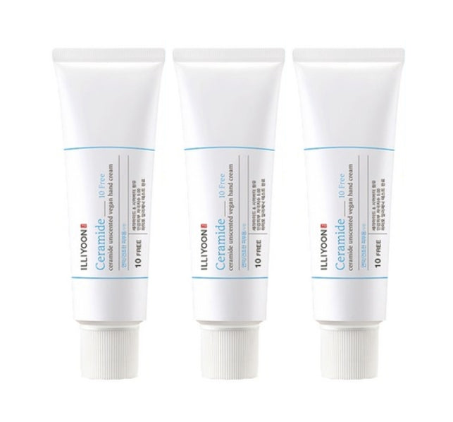 3 x ILLIYOON Ceramide Unscented Hand Cream 50ml from Korea by ILLIYOON