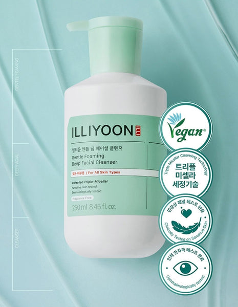 ILLIYOON Gentle Foaming Deep Facial Cleanser 250ml from Korea