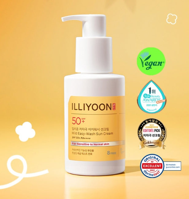 2 x ILLIYOON Milde Eay-Wash Sonnencreme 150ml SPF50+ PA++++ aus Korea