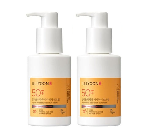 2 x ILLIYOON Mild Eay-wash Sun Cream 150ml SPF50+ PA++++ from Korea by ILLIYOON