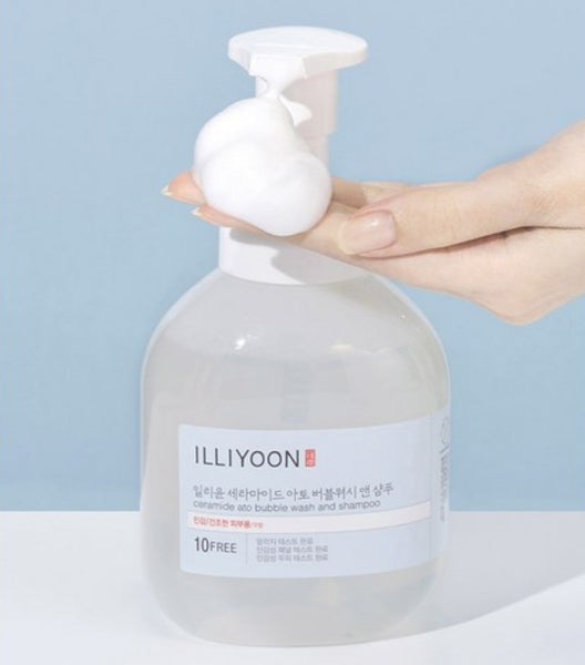 ILLIYOON Ceramide Ato Bubble Wash and Shampoo 900ml from Korea