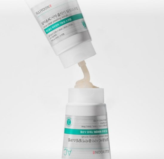 2 x ILLIYOON Cica Acne Clear Peeling Scrub 200 ml aus Korea