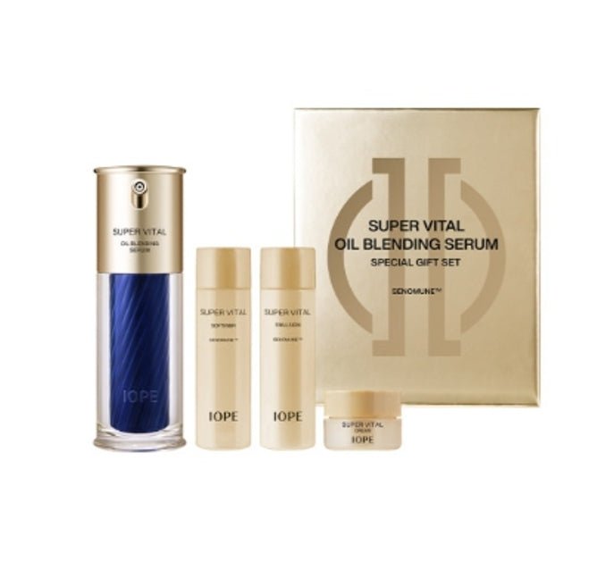IOPE 6 Gen. Super Vital Oil Blending Serum Set (4 Items) + Samples(3 Items) from Korea by IOPE