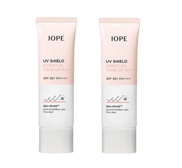 2 x IOPE UV Shield Essential Tone Up Sun Cream SPF 50+ PA++++ 50ml from Korea