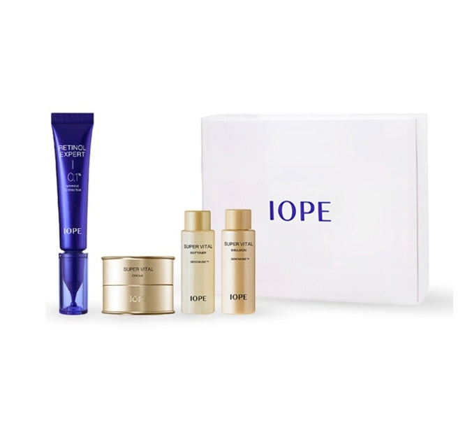 IOPE Retinol Expert 0.1% Wringkle Corrector Set (4 Items) from Korea by IOPE