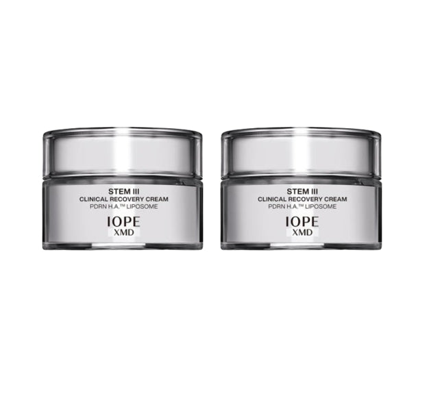 2 x IOPE XMD Stem III Clinical Recovery Cream 50 ml + Samples(4 Items) from Korea by IOPE