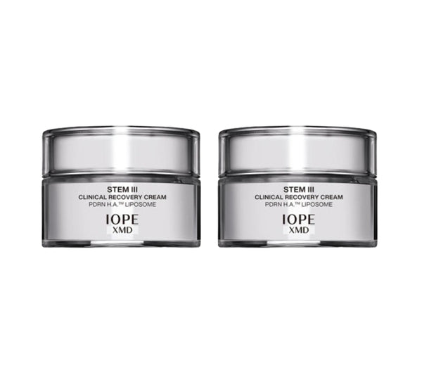 2 x IOPE XMD Stem III Clinical Recovery Cream 50 ml + Samples(4 Items) from Korea by IOPE