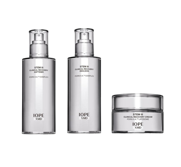 IOPE XMD Stem III Clinical Recovery Softener+Emulsion+Cream Set (3 Items) Korea by IOPE
