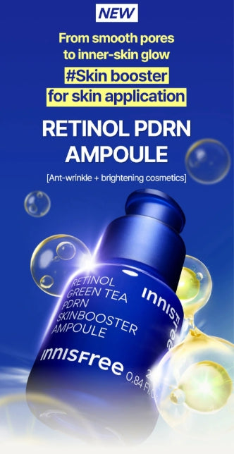 2 X innisfree Retinol Green Tea PDRN Skinbooster Ampoule 25ml from Korea by innisfree