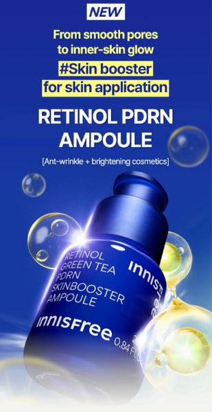 2 X innisfree Retinol Green Tea PDRN Skinbooster Ampoule 25ml from Korea by innisfree