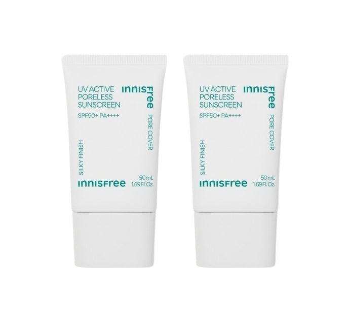 2 x Innisfree UV Active Poreless Sun Cream 50ml, SPF 50+ PA++++ from Korea by innisfree