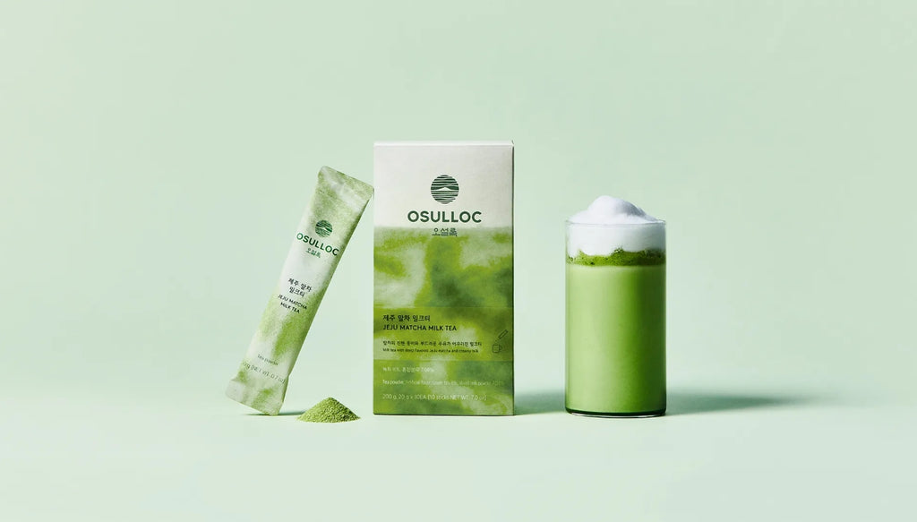 OSULLOC Jeju Matcha Milk Tea, 1 Box 10 Sticks , from Korea by OSULLOC