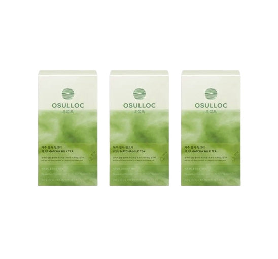 3 X OSULLOC Jeju Matcha Milk Tea, 1 Box 10 Sticks , from Korea by OSULLOC