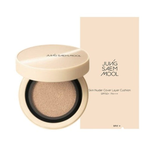 JUNGSAMMOOL Skin Nuder Cover Layer Cushion (Main + Refill) 14g SPF50+ PA+++, 5 Colours from Korea by JUNGSAMMOOL