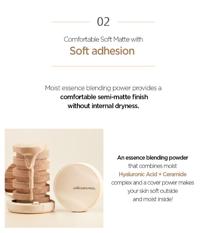 JUNGSAMMOOL Skin Nuder Cover Layer Cushion (Main + Refill) 14g SPF50+ PA+++, 5 Colours from Korea by JUNGSAMMOOL