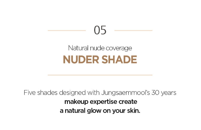 JUNGSAMMOOL Skin Nuder Cover Layer Cushion (Main + Refill) 14g SPF50+ PA+++, 5 Colours from Korea by JUNGSAMMOOL
