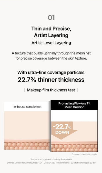 JUNGSAMMOOL Pro-lasting Flawless Fit Mesh Cushion Main 15g SPF50+ PA++++, 6 Colours from Korea by JUNGSAMMOOL