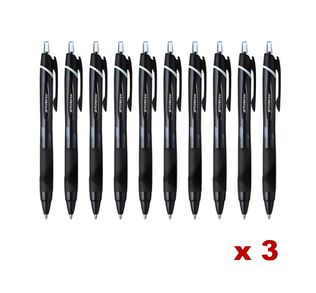 30 x Jetstream Ballpoint Pen 0.7mm SXN-150-07 Black - Smooth & Reliable Writing