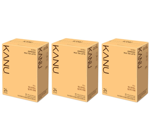 3 x KANU Espresso Milk Tea Latte 24 Sticks – Korean Instant Coffee from Korea by KANU