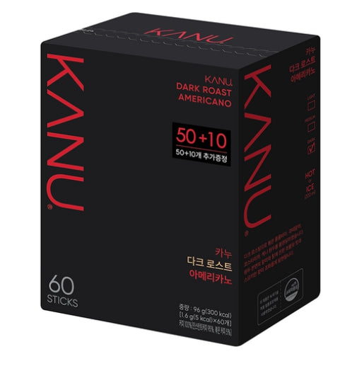 KANU Dark Roast Americano Coffee Mix 1.6g x 60 sticks by KANU