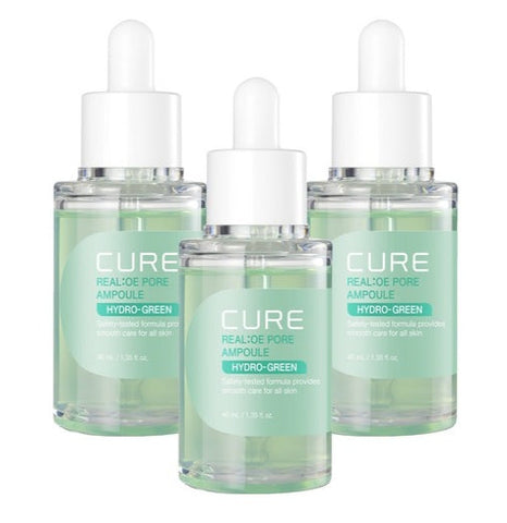 3 x KimJungMoon Aloe CURE Real Aloe Pore Ampoule 40ml - Skin Soothing & Pore Care