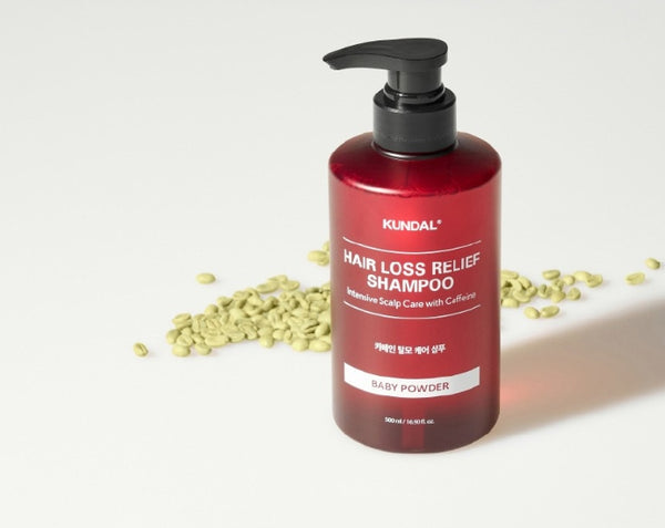 2 x KUNDAL Caffeine Anti-Hair Loss Functional Shampoo Baby Powder 500ml by KUNDAL