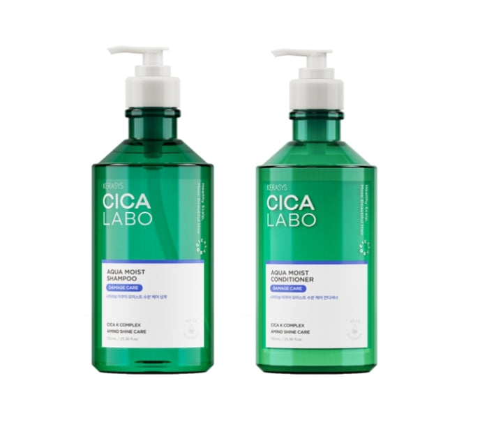 Kerasys CICA LABO Aqua Moist Shampoo 750ml + Conditioner 750ml from Korea by Kerasys