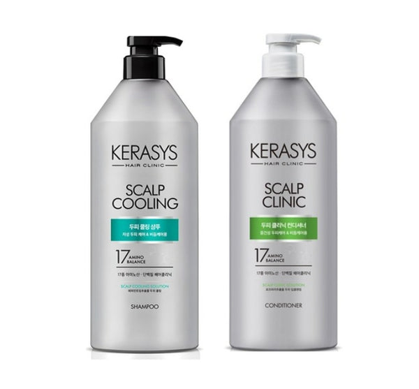 Kerasys Scalp Cooling Shampoo 980ml + Treatment 980ml from Korea by Kerasys