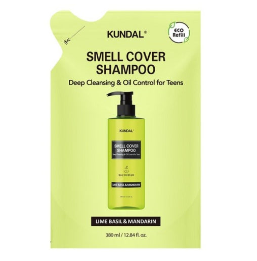 Kundal All-Day Smell Cover Teen Scalp Shampoo Refill Lime Basil & Mandarin 380ml by KUNDAL