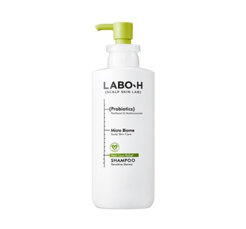 LABOH shampoo bottle with pump on a white background