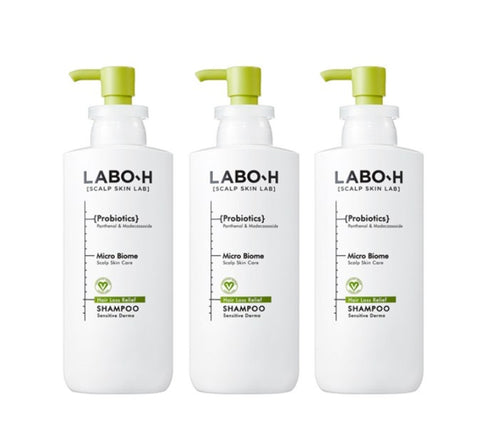 3 x LABO-H Probiotics Hair Loss Relief Sensitive Derma Shampoo 400ml from Korea