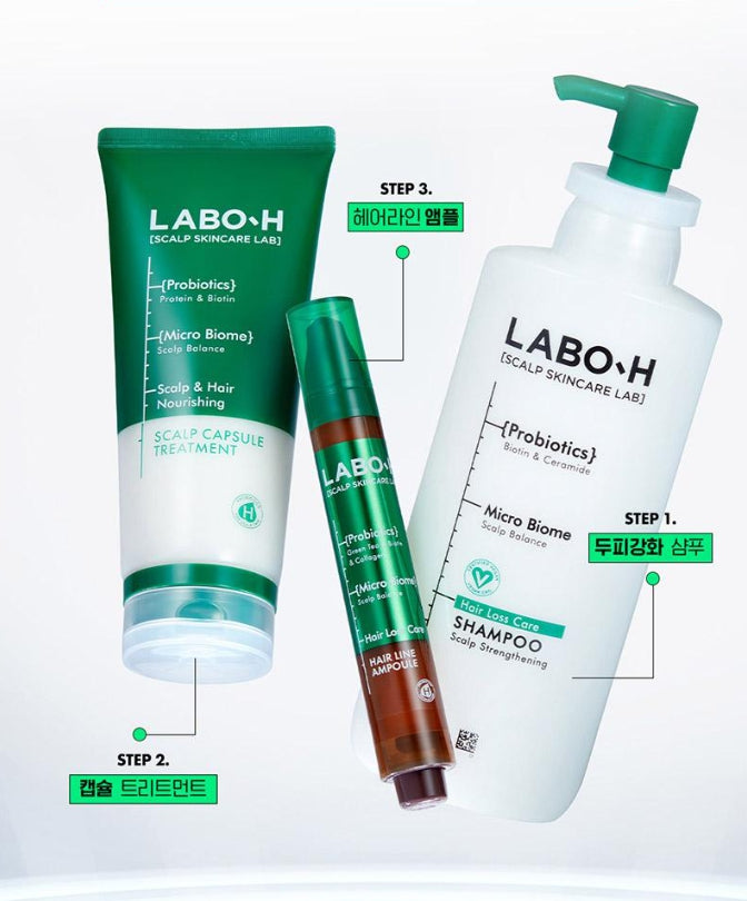 2 x LABO-H Scalp Strengthening Clinic Hair Line Ampoule Hair Loss Care 15ml from Korea