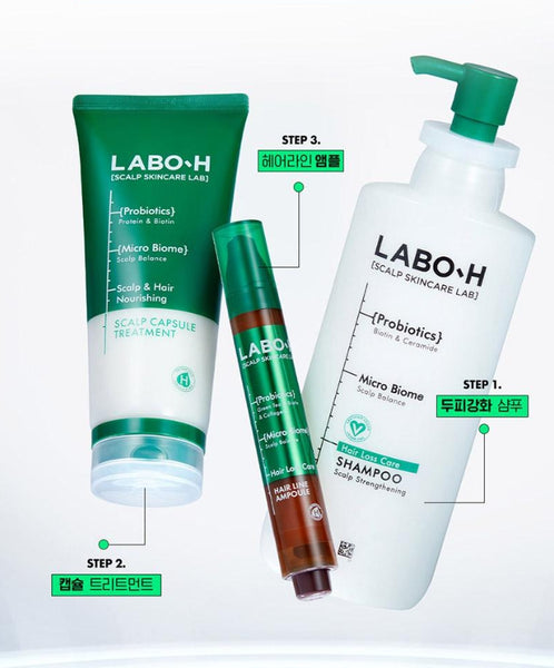 2 x LABO-H Scalp Strengthening Clinic Hair Line Ampoule Hair Loss Care 15ml from Korea