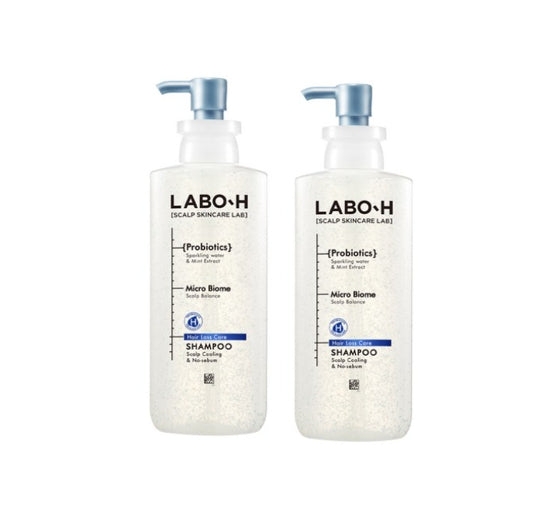 2 x LABO-H Haarausfallpflege Kopfhautkühlung &amp; kein Talg Shampoo 400 ml aus Korea