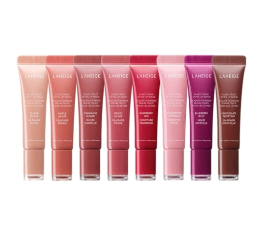 2 x LANEIGE Glaze Craze Donut Lip Serum 12g, 8 Colours from Korea