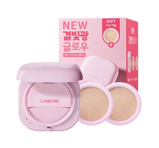 2 x LANEIGE Neo Cushion The Glow #21C (Main 15g + Refill 15g + Refill 15g) SPF 50+ PA+++ from Korea