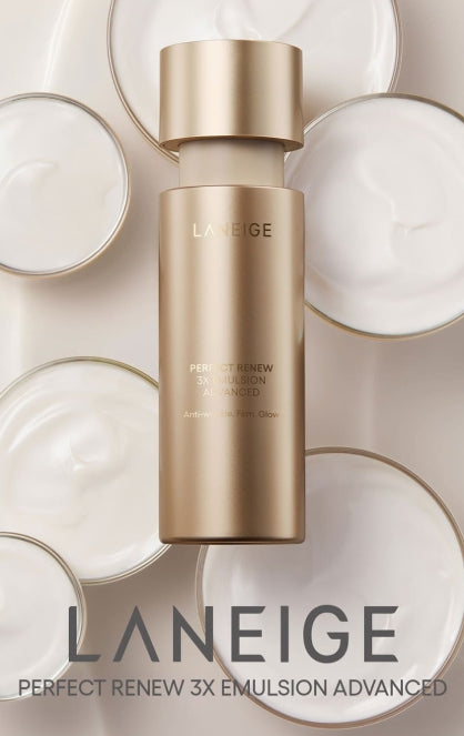 2 x LANEIGE Perfect Renew 3X Emulsion Advanced 130ml + Samples (2 Items) from Korea