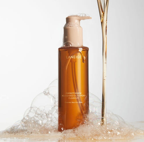 LANEIGE Perfect Renew Nourishing Oil-to-Foam Cleanser 200ml from Korea + Sample(1 Item) by LANEIGE