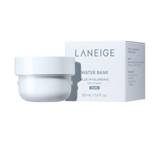 LANEIGE Water Bank Blue Hyaluronic Gel Cream Refill 50ml + Samples (2 Items) from Korea
