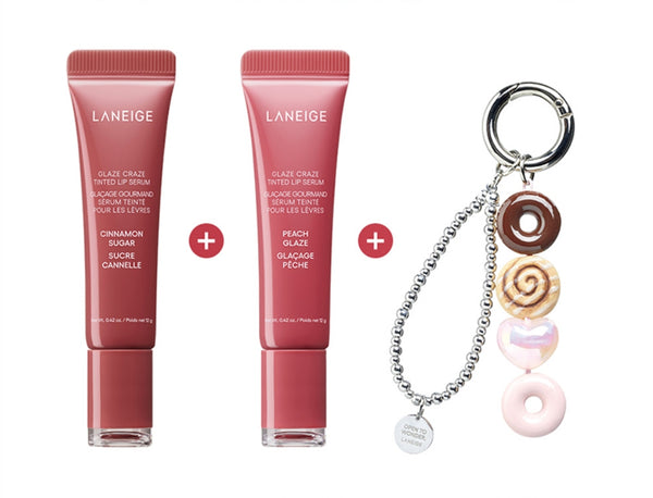 [Limited Edition] LANEIGE Glaze Craze Donut Lip Serum Duo Set (3 Items) from Korea