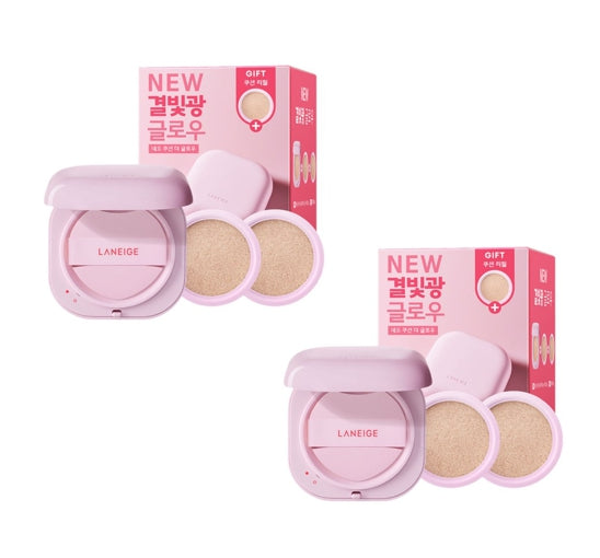 2 x LANEIGE Neo Cushion The Glow #21C (Main 15g + Refill 15g + Refill 15g) SPF 50+ PA+++ from Korea