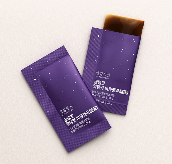 LG H&H Vital Garden Glamfit Blood-Glucose-cut & Fiber Jelly (20g x 14ea) Prune Flavor from Korea by LG H&H Vital Garden