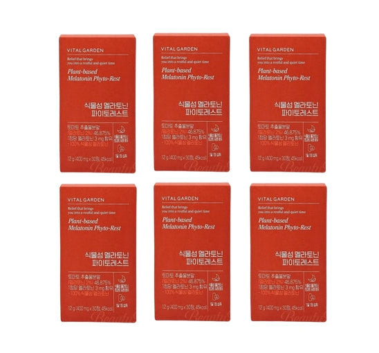 6 x LG H&H Vital Garden Plant-based Melatonin Phyto-Rest (30 Tablets) from Korea