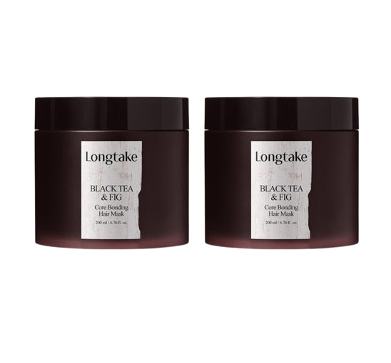 2 x LONGTAKE Black Tea & Fig Core Bonding Hair Mask 200ml from Korea