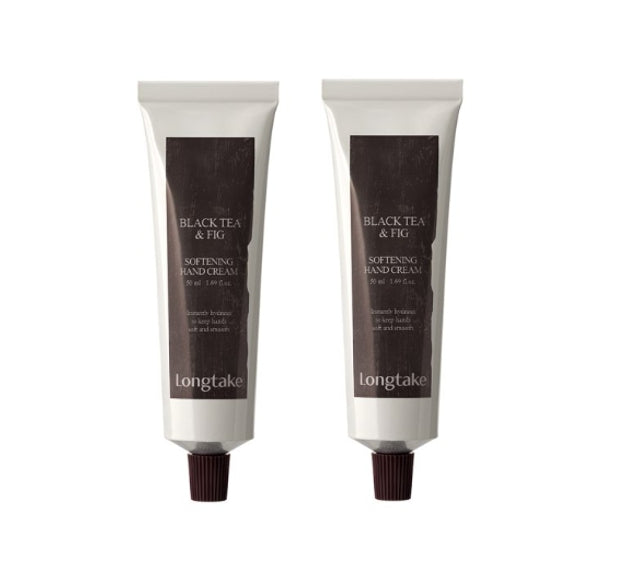 2 x LONGTAKE Black Tea & Fig Hand Cream 50ml from Korea by Longtake